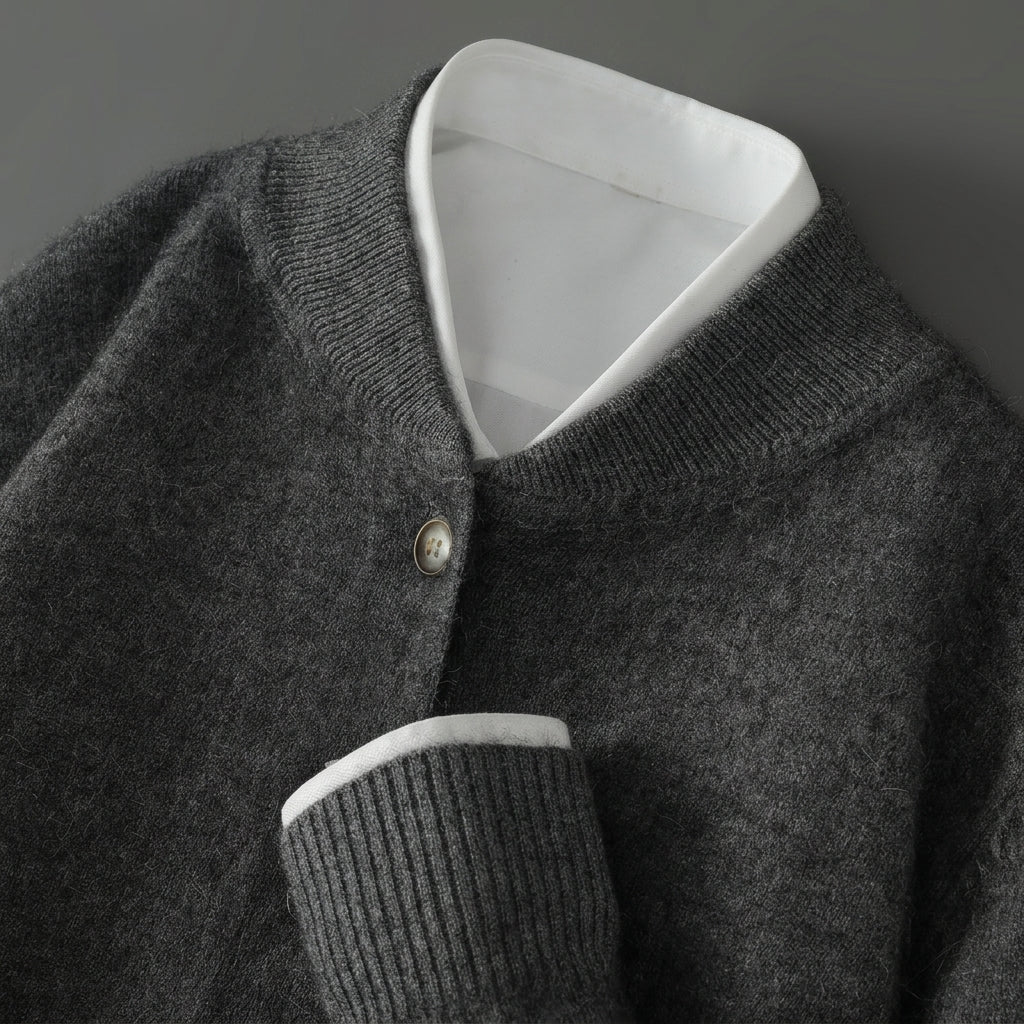 Men's Fine Knit Jumper with Crew Neck