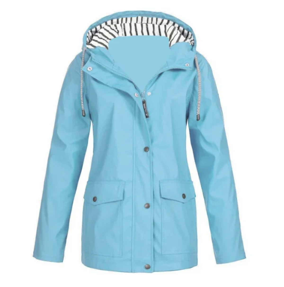 Women's Waterproof Windproof Hooded Jacket – Silver