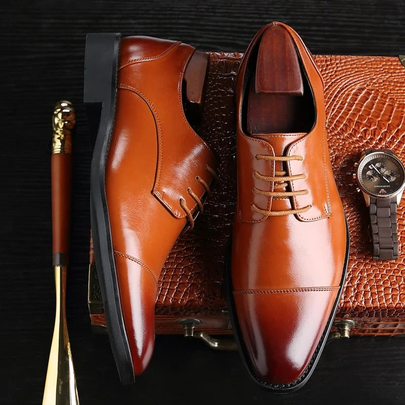 Men's Oxford Shoes with Leather Upper