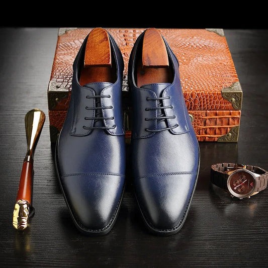 Men's Oxford Shoes with Leather Upper
