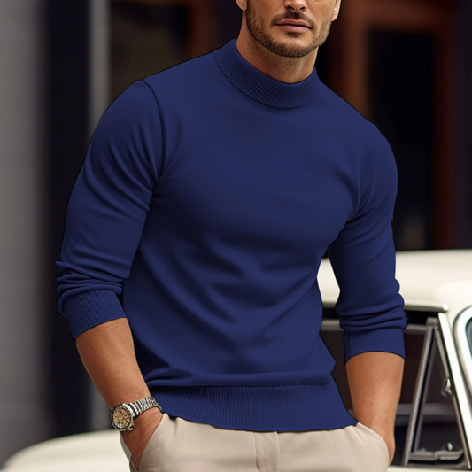 Men's Knitted Jumper with Crew Neck