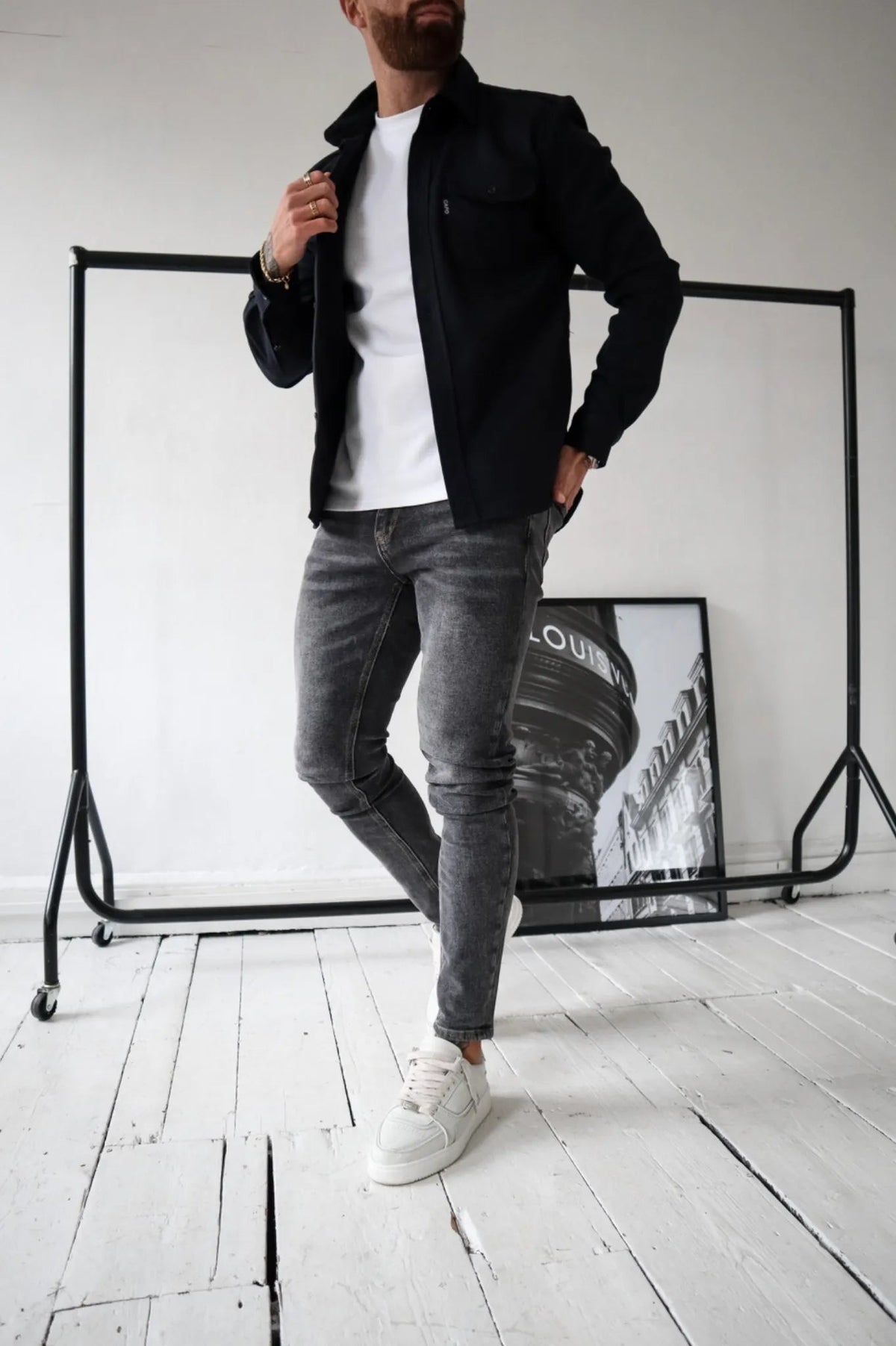 Men's Overshirt with Chest Pockets