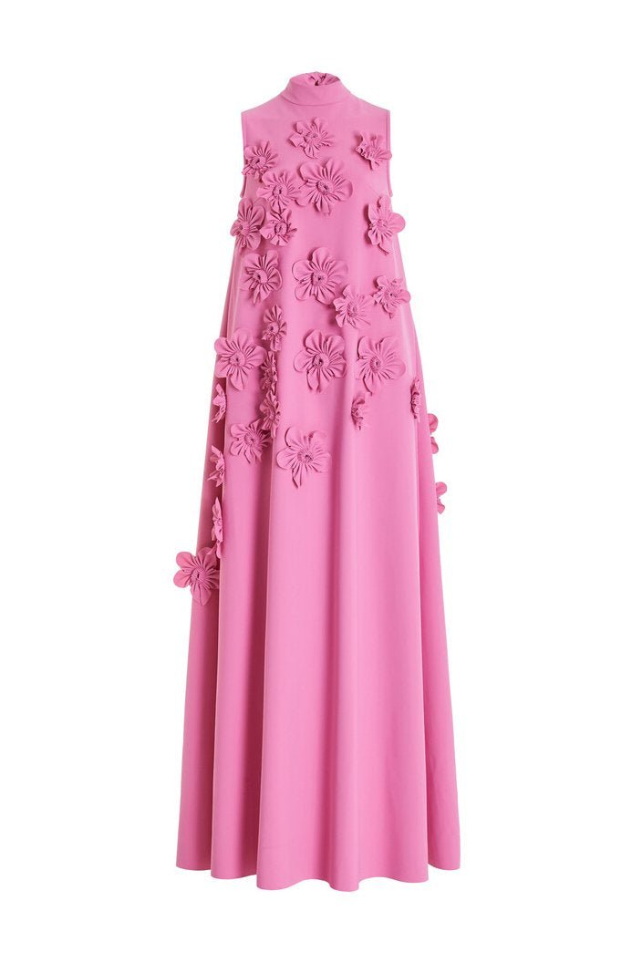Women's Floral Maxi Dress with Flowing Skirt