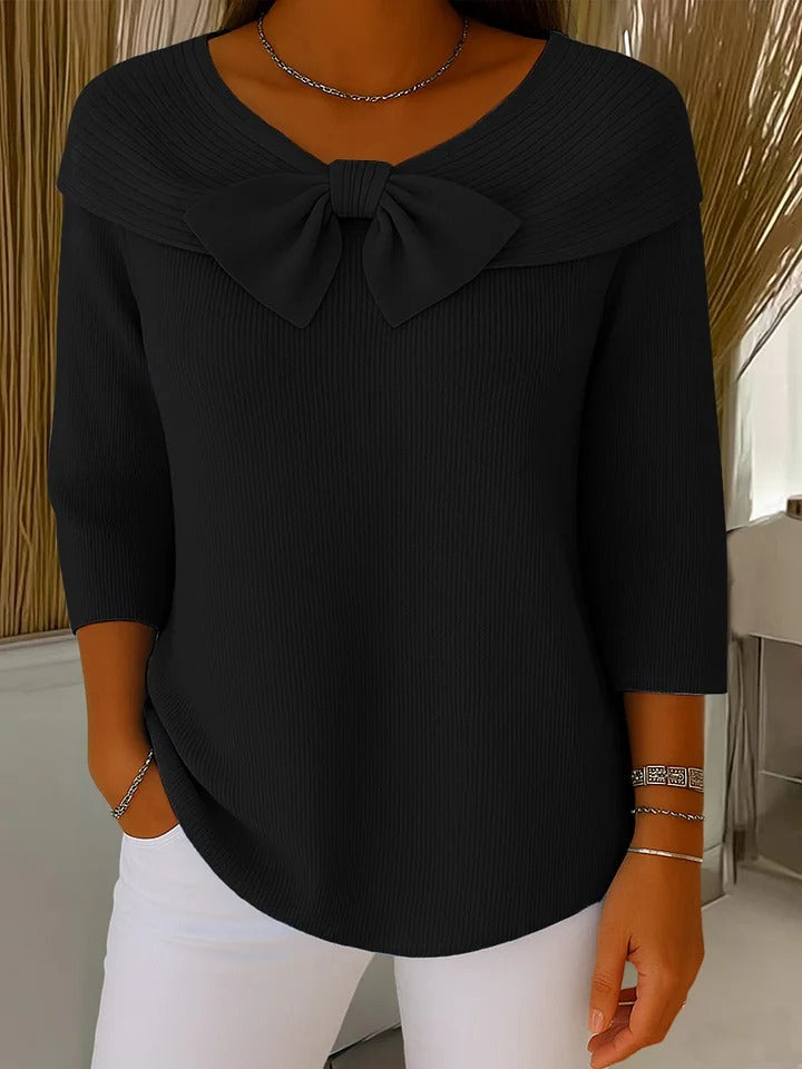 Women's Knitted Jumper with Round Neck