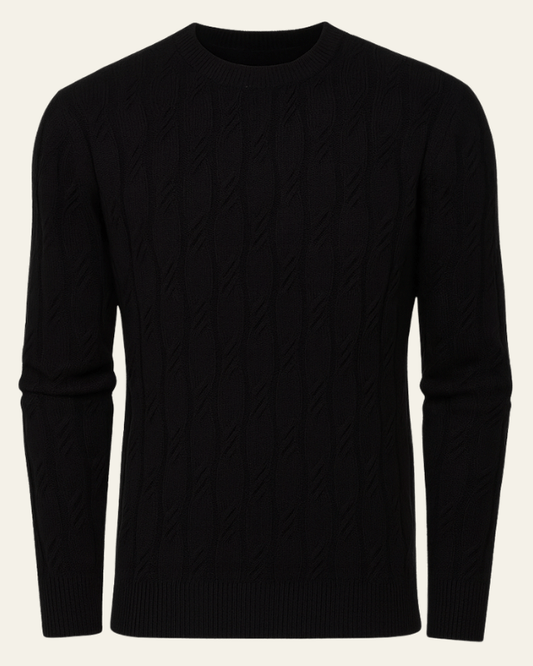 Men's Cable Knit Wool Jumper - photo 2