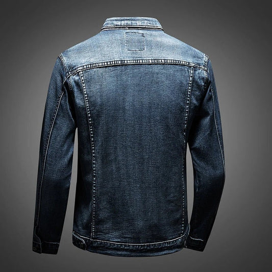 Men's Denim Jacket with Button Front