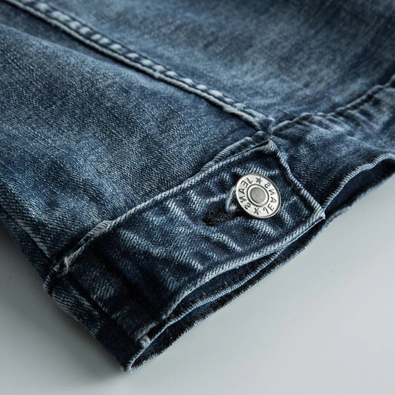 Men's Denim Jacket with Button Front