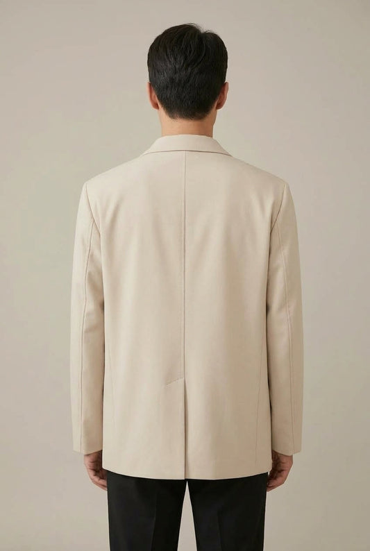 Men's Slim-Fit Single-Breasted Blazer with Notch Lapel - photo 2
