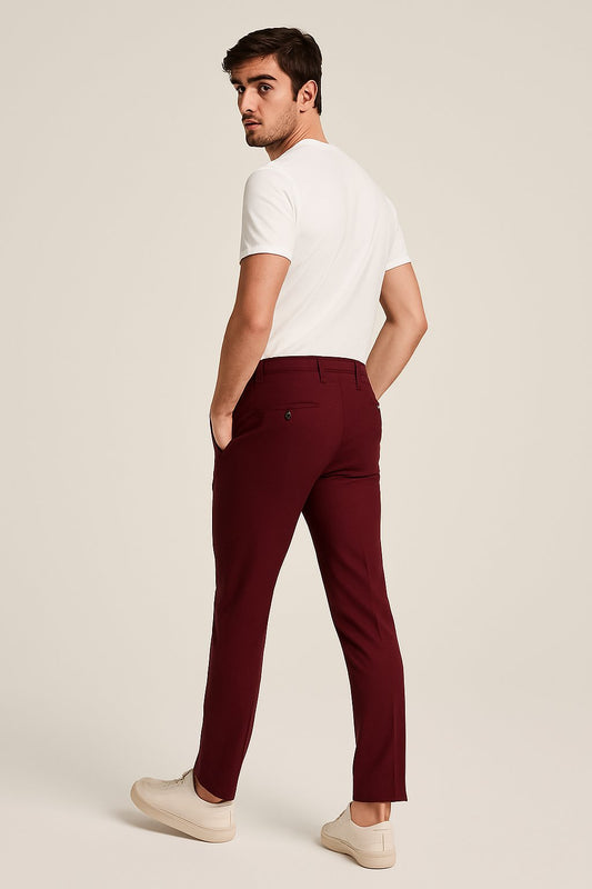 Men's Slim-Fit Chinos with Clean Front