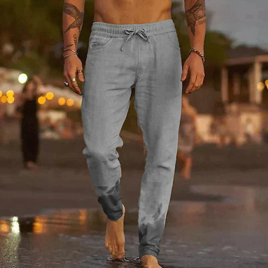 Men's Tapered Jogger Pants with Cuff Details-2