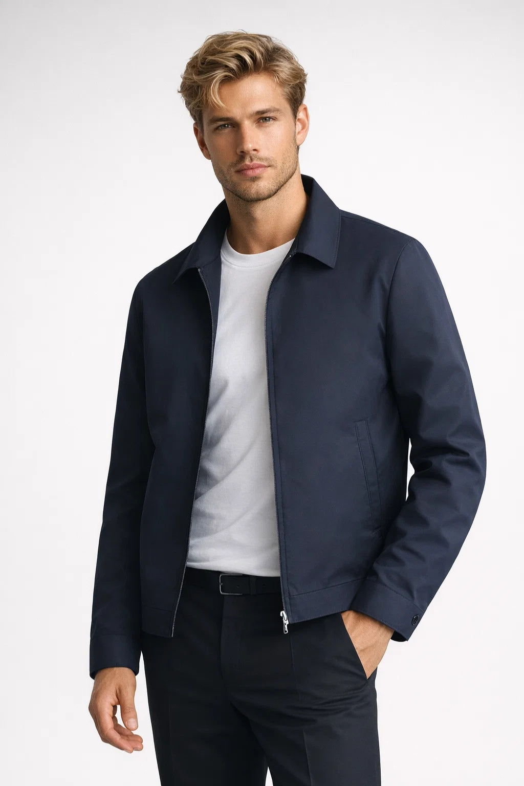 Men's Zip-Through Jacket with Classic Collar – view 3