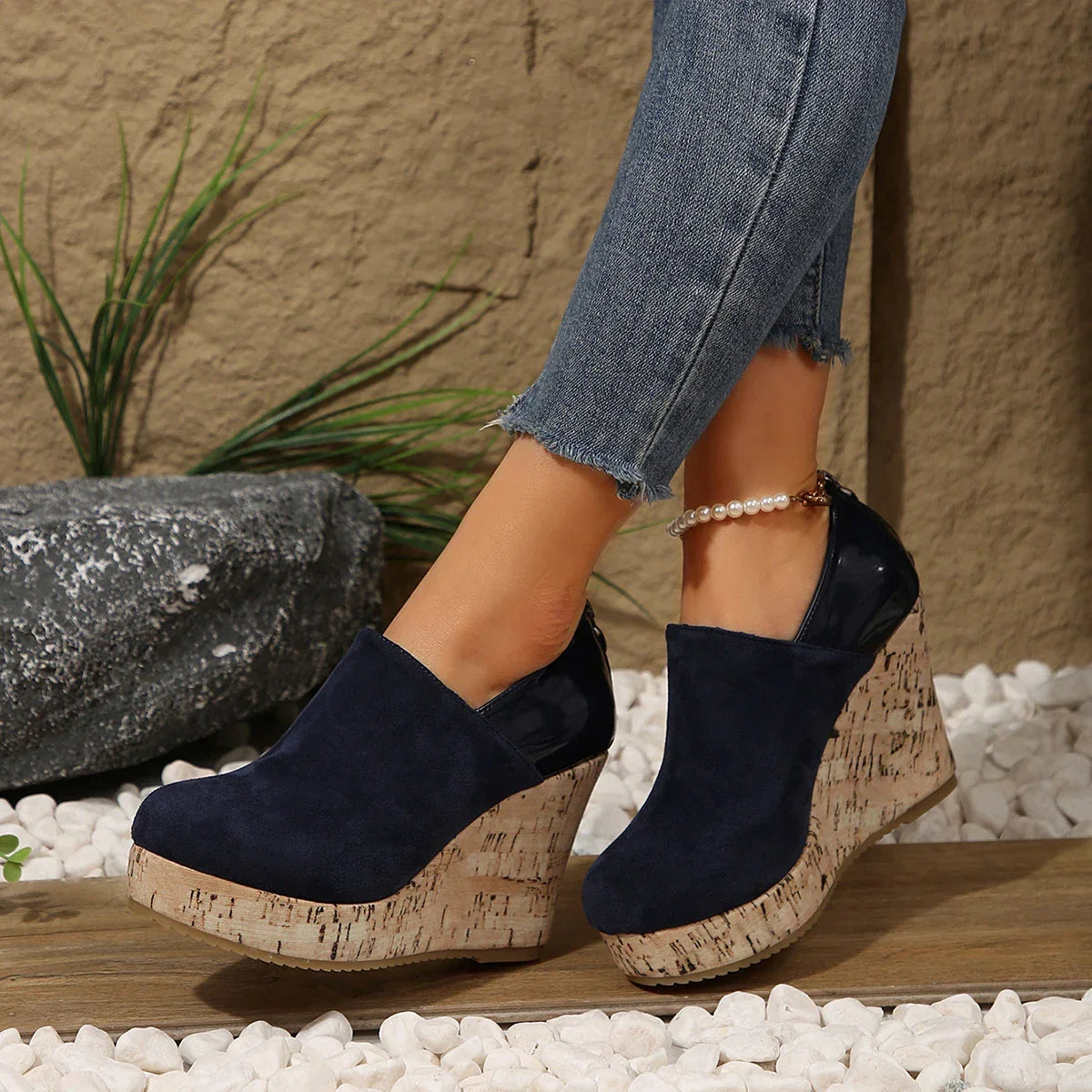 Women's Wedge Loafers with Orthopedic Footbed