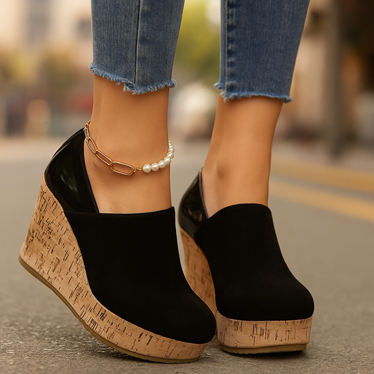 Women's Wedge Loafers with Orthopedic Footbed