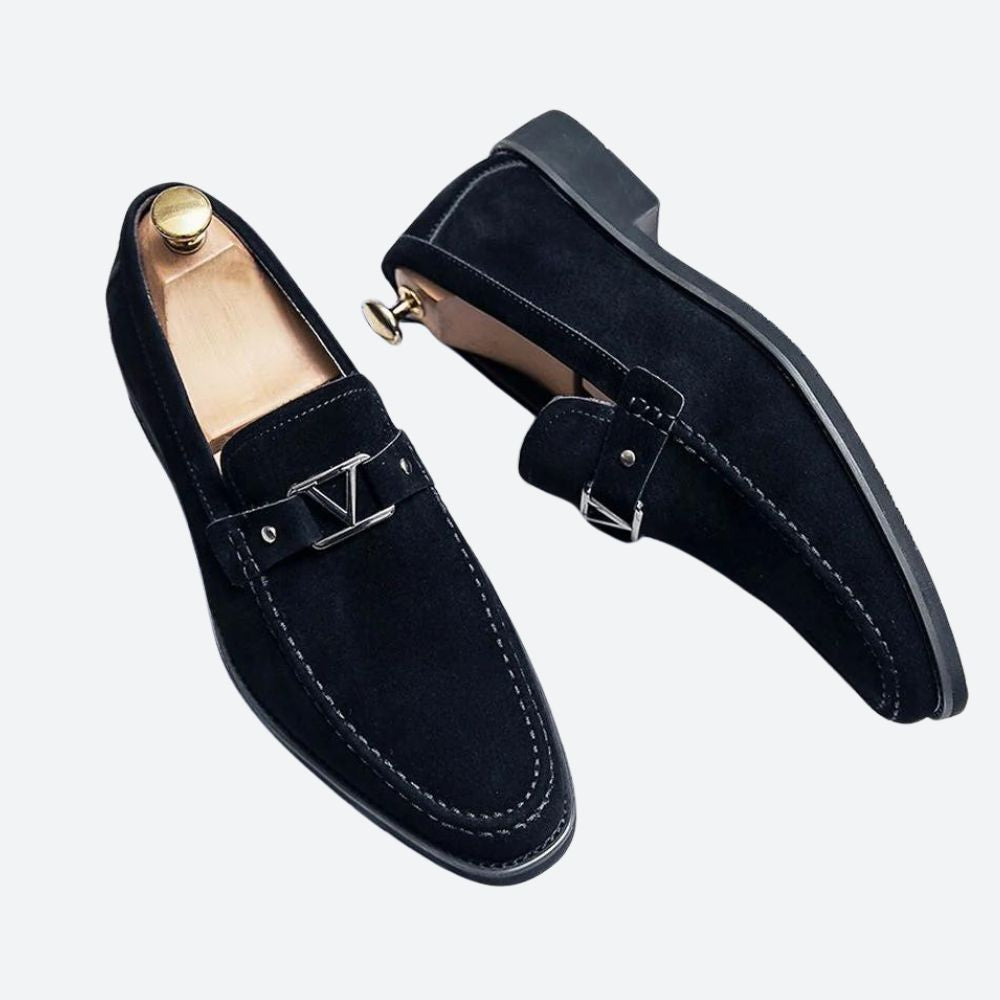 Men's Leather Dress Shoes with Lace-Up Front
