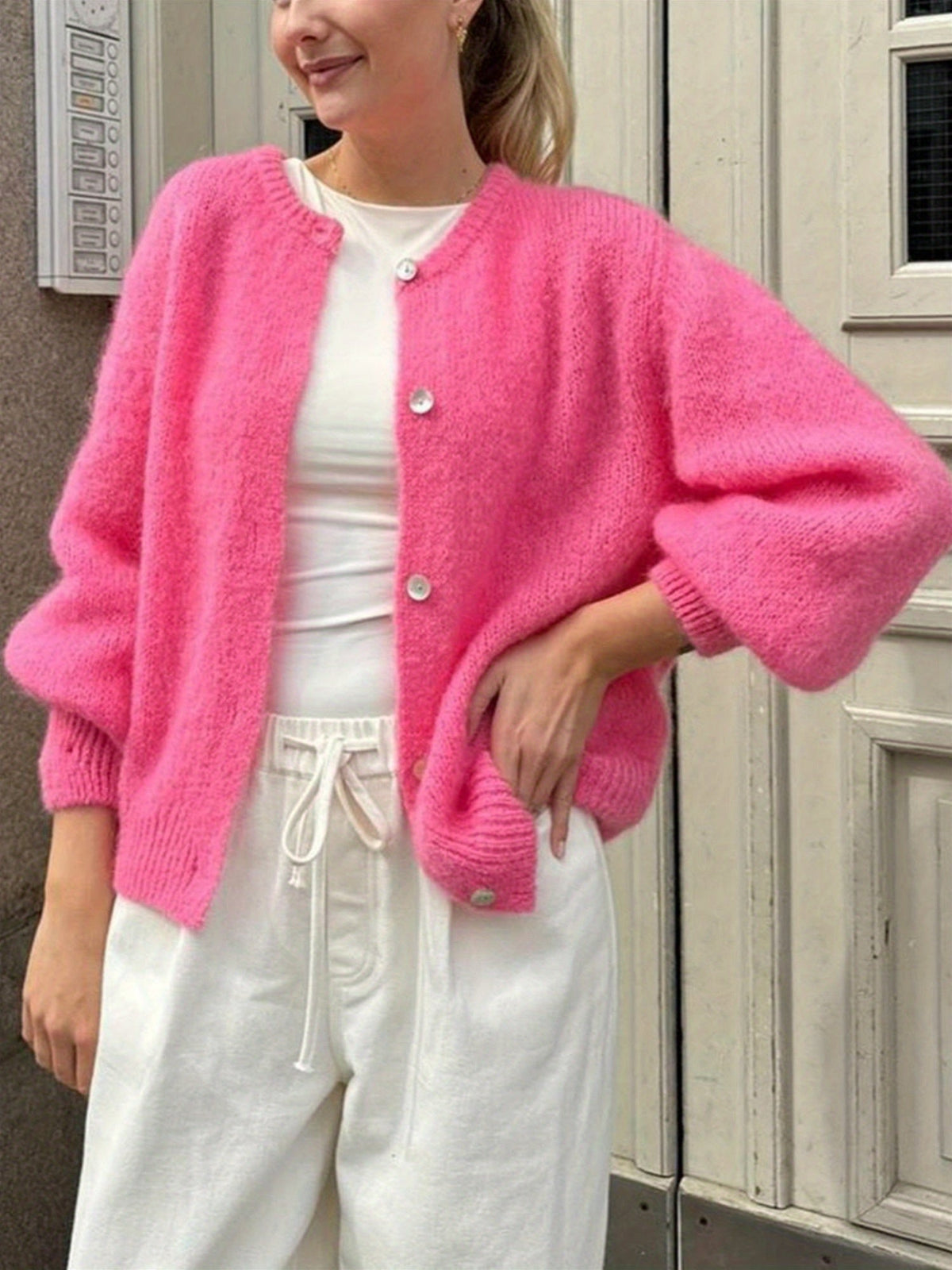 Women's Button-Front Knit Cardigan - photo 9