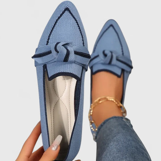 Women's Flat Shoes with Ribbon Detail and Cushioned Footbed - photo 2