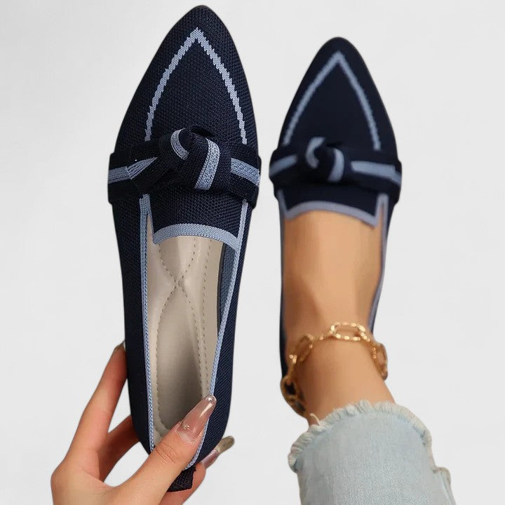 Women's Flat Shoes with Ribbon Detail and Cushioned Footbed - photo 7