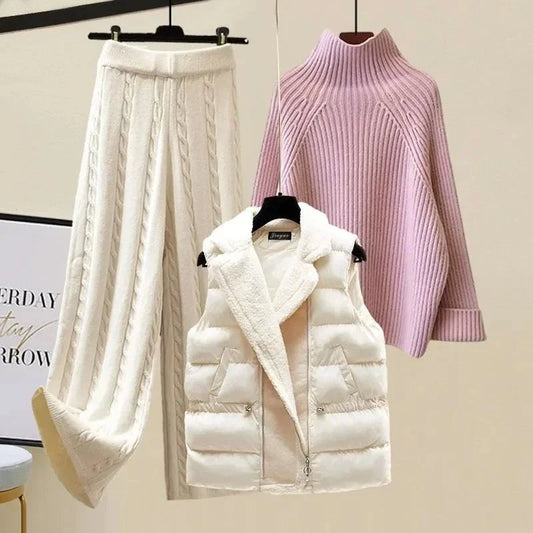 Women's Knitted Lounge Set with Gilet - photo 2