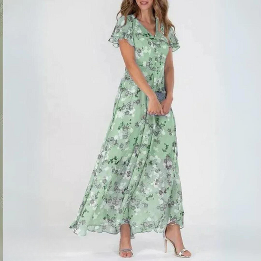 Women's Wedding Guest Maxi Dress with Tiered Skirt - photo 2