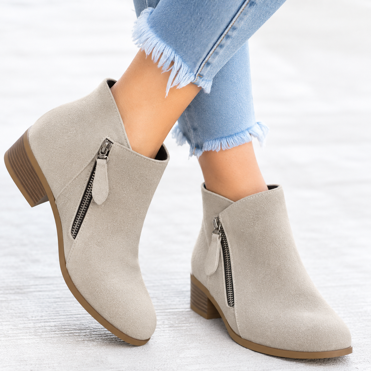 Women's Ankle Boots with a Side Zip and Neat Seams - photo 12