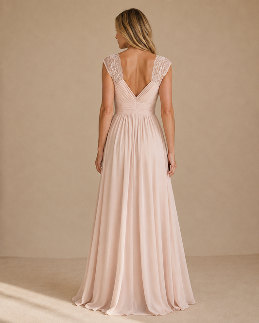 Women's Sleeveless Maxi Wedding guest Dress With Split-2