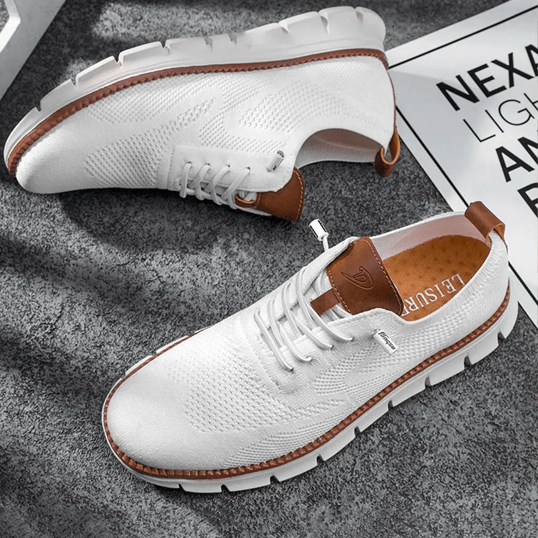 Men's Knit Sneakers with Cushioned Sole