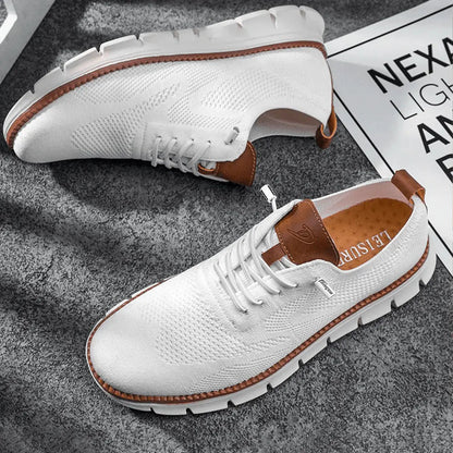 Men's Knit Sneakers with Cushioned Sole