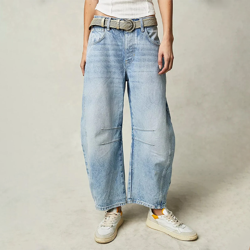 Women's Relaxed Wide-Leg Trousers with Elasticated Waist