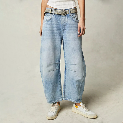 Women's Relaxed Wide-Leg Trousers with Elasticated Waist
