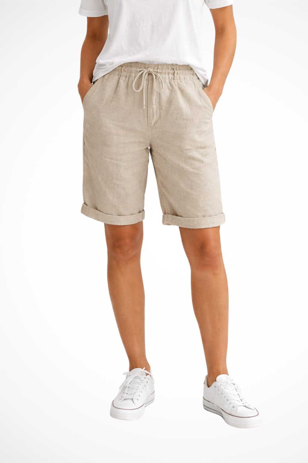 Women's Cropped Trousers with Relaxed Fit