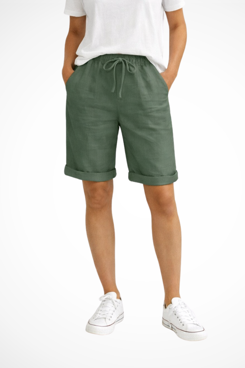 Women's Cropped Trousers with Relaxed Fit