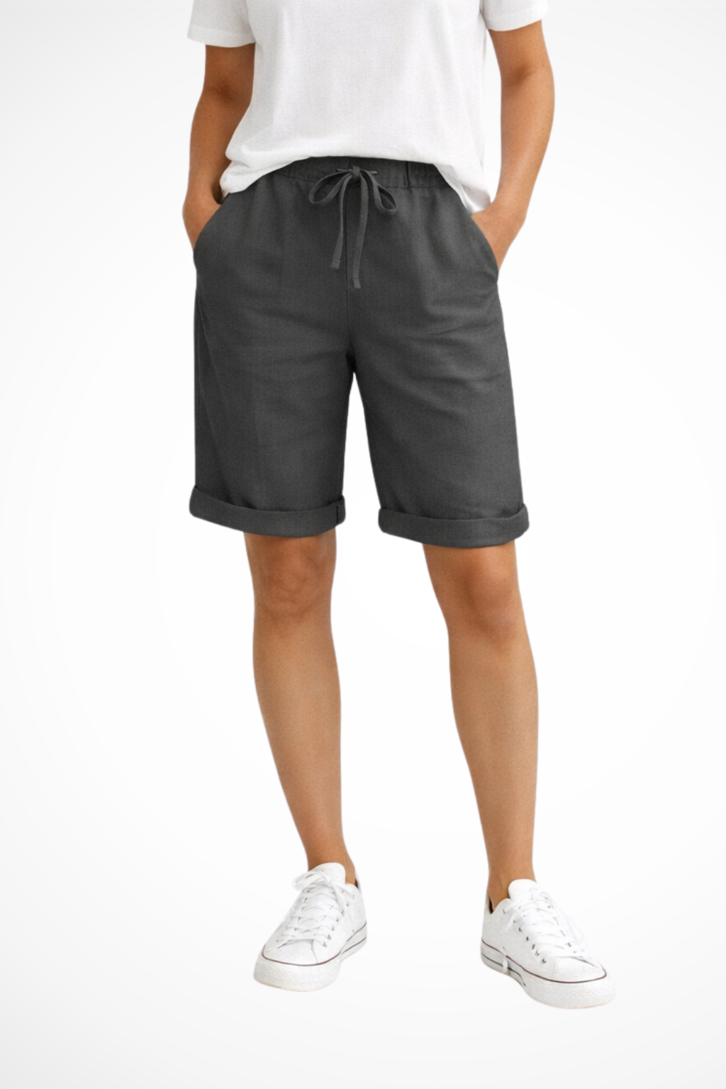 Women's Cropped Trousers with Relaxed Fit