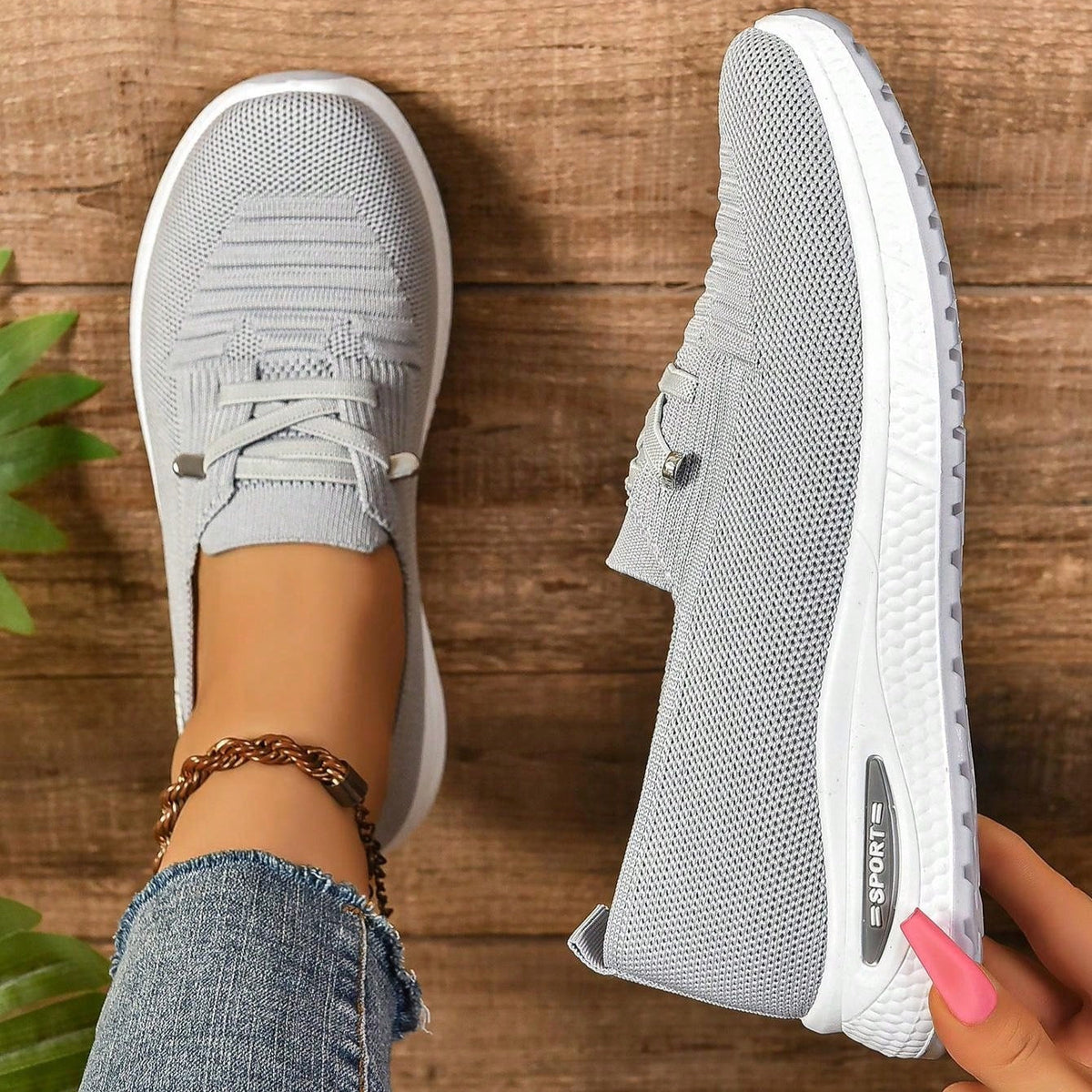Women's Orthopedic Sneakers with Cushioned Sole
