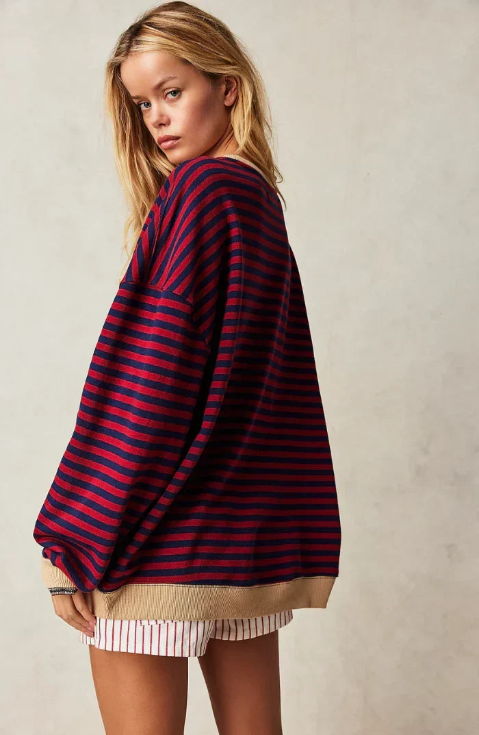 Nienke - Women's Striped Sweatshirt
