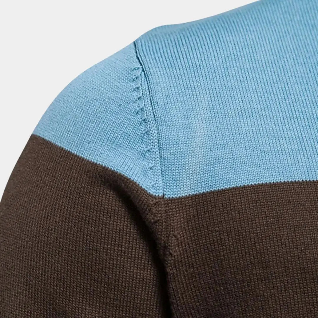 Women's Colour-Block Zip-Through Knit Cardigan