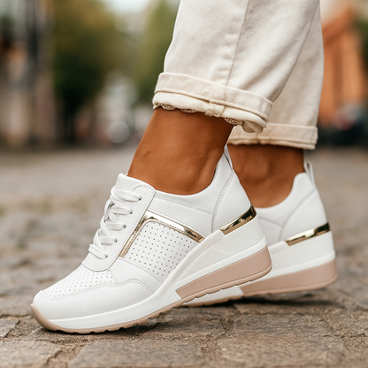 Women's Platform Sneakers with Lace-Up Front