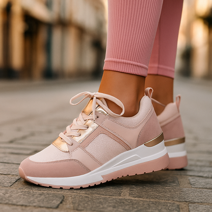 Women's Platform Sneakers with Lace-Up Front