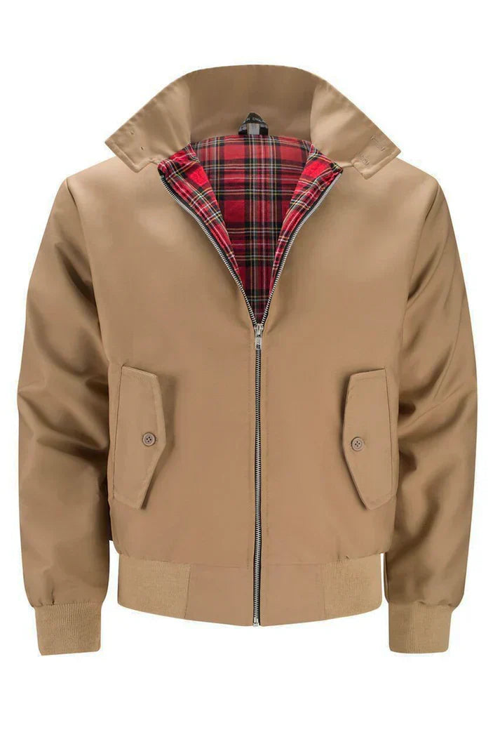 Men's Harrington Jacket with Stand Collar