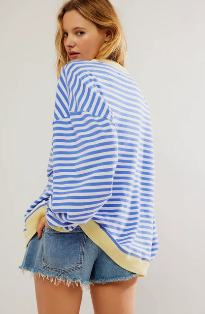 Nienke - Women's Striped Sweatshirt