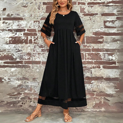 Women's Midi Dress with Gathered Front