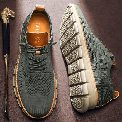 Men's Knit Sneakers with Cushioned Sole