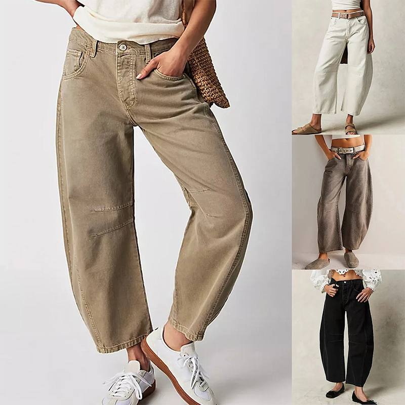 Women's Relaxed Wide-Leg Trousers with Elasticated Waist