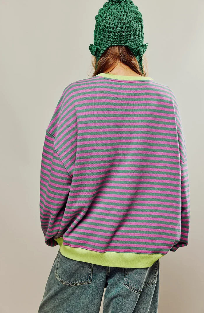 Nienke - Women's Striped Sweatshirt