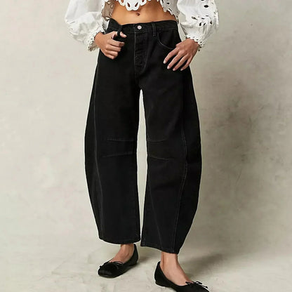 Women's Relaxed Wide-Leg Trousers with Elasticated Waist