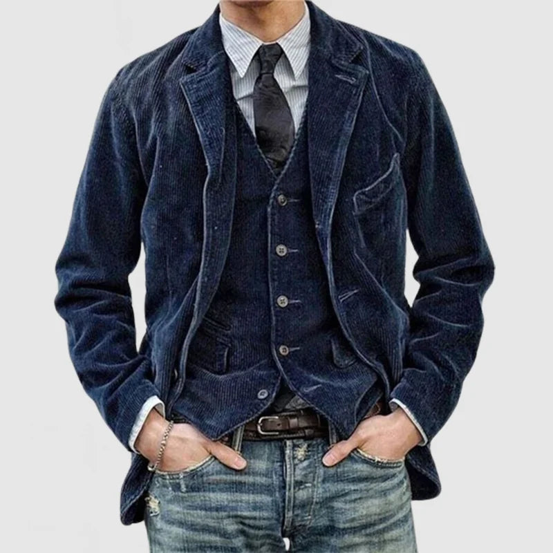 Women's Velvet Blazer and Waistcoat Set