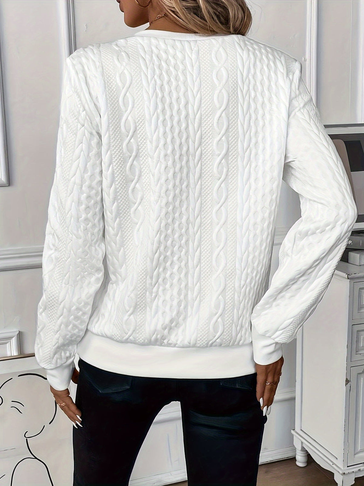 Women's Zip-Through Knit Jumper with Stand Collar