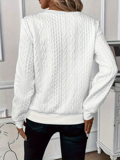 Women's Zip-Through Knit Jumper with Stand Collar