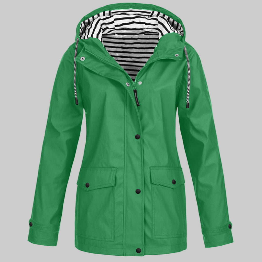 Women's Hooded Jacket with Waterproof Finish