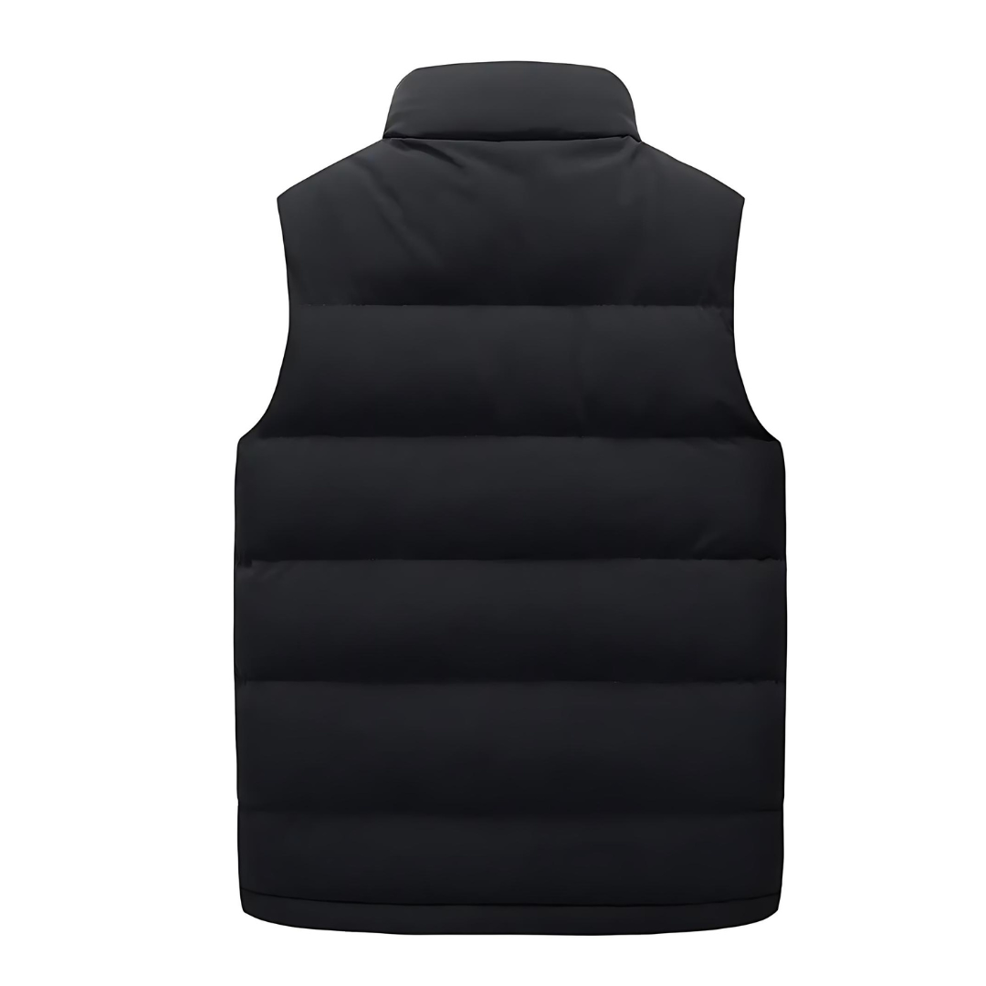 Men's Padded Gilet with Stand Collar