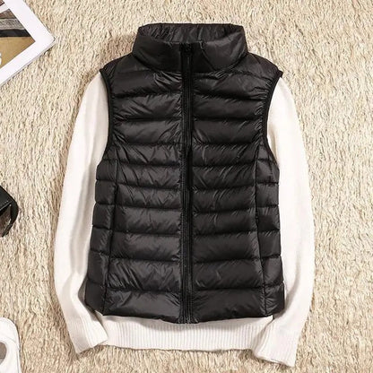 Women's Lightweight Padded Gilet with Stand Collar
